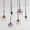 Ripoll Suspension, Boule lumineuse, Suspension Ambre, Clair, Fumé, 6 lumières