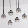 Ripoll Suspension, Boule lumineuse, Suspension Clair, Fumé, 6 lumières