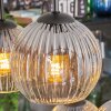 Ripoll Suspension, Boule lumineuse, Suspension Ambre, Clair, Fumé, 6 lumières