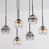Ripoll Suspension, Boule lumineuse, Suspension Ambre, Clair, Fumé, 6 lumières