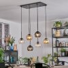 Koyoto Suspension, Boule lumineuse, Suspension Ambre, Clair, Fumé, 6 lumières