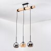 Koyoto Suspension, Boule lumineuse, Suspension Écru, Noir, 3 lumières
