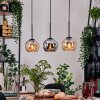 Koyoto Suspension, Boule lumineuse, Suspension Écru, Noir, 3 lumières