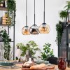Koyoto Suspension, Boule lumineuse, Suspension Écru, Noir, 3 lumières