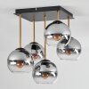 Koyoto Plafonnier, Boule lumineuse Or, Noir, 5 lumières