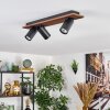 Dalan Plafonnier, Spot de plafond LED Écru, Noir, 3 lumières
