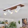 Dalan Plafonnier, Spot de plafond LED Écru, Blanc, 3 lumières