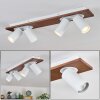 Dalan Plafonnier, Spot de plafond LED Écru, Blanc, 4 lumières