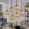 Koyoto Suspension, Boule lumineuse, Suspension Ambre, 6 lumières