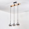 Koyoto Suspension, Boule lumineuse, Suspension Écru, Noir, 3 lumières