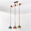 Koyoto Suspension, Boule lumineuse, Suspension Écru, Noir, 3 lumières