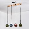 Koyoto Suspension, Boule lumineuse, Suspension Écru, Noir, 4 lumières