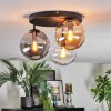 Gastor Plafonnier, Boule lumineuse 30 cm Ambre, Clair, Fumé, 3 lumières