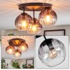 Koyoto Plafonnier, Boule lumineuse 30 cm Clair, Fumé, 3 lumières