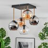 Koyoto Plafonnier, Boule lumineuse Or, Noir, 5 lumières