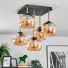 Koyoto Plafonnier, Boule lumineuse Or, Noir, 5 lumières