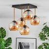 Koyoto Plafonnier, Boule lumineuse Or, Noir, 5 lumières