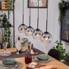 Koyoto Suspension, Boule lumineuse, Suspension Écru, Noir, 4 lumières