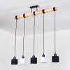 Bassagoda Suspension, Suspension Écru, Noir, 5 lumières