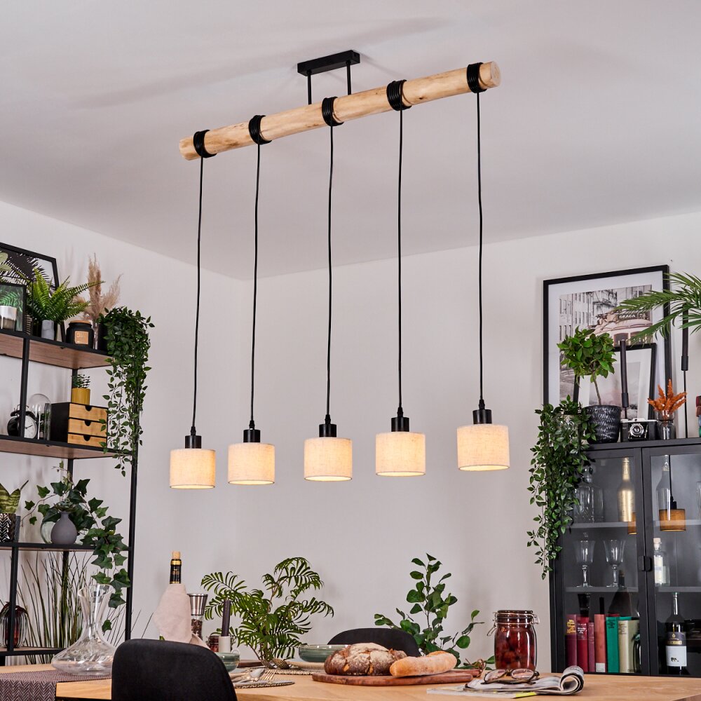 Bassagoda Suspension, Suspension Écru, Noir, 5 lumières main product photo