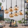 Ripoll Suspension, Boule lumineuse, Suspension Ambre, 6 lumières