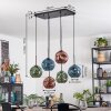 Ripoll Suspension, Boule lumineuse, Suspension Bleu, Vert, Cuivré, 6 lumières