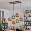 Ripoll Suspension, Boule lumineuse, Suspension Bleu, Vert, Cuivré, 6 lumières