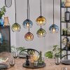 Koyoto Suspension, Boule lumineuse, Suspension Bleu, Or, Vert, Clair, Cuivré, 6 lumières