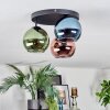 Koyoto Plafonnier, Boule lumineuse 30 cm Bleu, Vert, Cuivré, 3 lumières