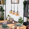 Koyoto Suspension, Boule lumineuse, Suspension Écru, Noir, 3 lumières