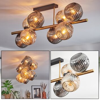 Ripoll Plafonnier, Boule lumineuse Or, Noir, 8 lumières