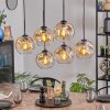 Ripoll Suspension, Boule lumineuse, Suspension Ambre, Clair, 6 lumières