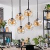 Ripoll Suspension, Boule lumineuse, Suspension Ambre, Clair, 6 lumières