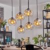 Ripoll Suspension, Boule lumineuse, Suspension Ambre, Clair, 6 lumières