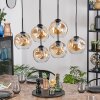 Ripoll Suspension, Boule lumineuse, Suspension Ambre, Clair, 6 lumières