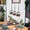 Koyoto Suspension, Boule lumineuse, Suspension Écru, Noir, 3 lumières