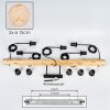 Basto Suspension, Suspension Écru, Noir, 5 lumières