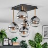 Gastor Plafonnier, Boule lumineuse Or, Noir, 5 lumières