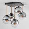 Gastor Plafonnier, Boule lumineuse Or, Noir, 5 lumières