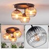 Koyoto Plafonnier, Boule lumineuse Clair, Fumé, 3 lumières Koyoto Plafonnier, Boule lumineuse Clair, Fumé, 3 lumières