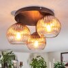Koyoto Plafonnier, Boule lumineuse Clair, Fumé, 3 lumières Koyoto Plafonnier, Boule lumineuse Clair, Fumé, 3 lumières