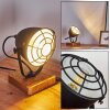 Lampe de table Malix Bois clair, Noir, 1 lumière
