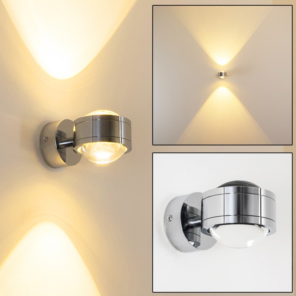 Applique murale INDORE LED Chrome, 2 lumières main product photo