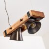 Suspension Oksbol Bois foncé, Noir, 2 lumières
