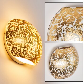 Applique murale Concha Blanc, 1 lumière