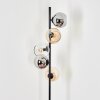 Koyoto Boule lumineuse, Lampadaire 31 cm Ambre, Chrome, Clair, Fumé, 5 lumières