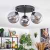 Gastor Plafonnier, Boule lumineuse 25 cm Fumé, 3 lumières