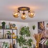Gastor Plafonnier, Boule lumineuse 25 cm Ambre, 3 lumières