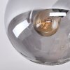 Gastor Plafonnier, Boule lumineuse Ambre, Chrome, Clair, Fumé, 3 lumières
