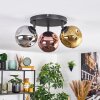 Ripoll Plafonnier, Boule lumineuse Chrome, Or, Cuivré, Fumé, 3 lumières